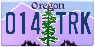 OR license plate 014TRK