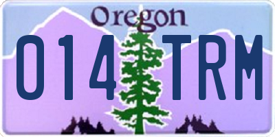 OR license plate 014TRM