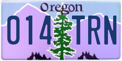 OR license plate 014TRN