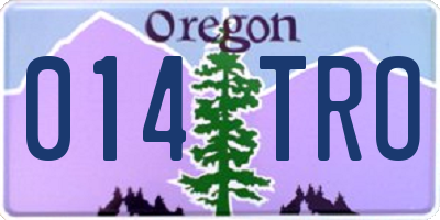 OR license plate 014TRO