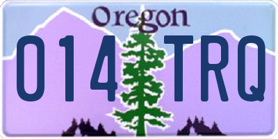OR license plate 014TRQ