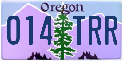OR license plate 014TRR