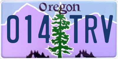 OR license plate 014TRV