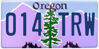 OR license plate 014TRW