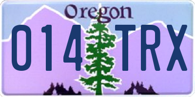 OR license plate 014TRX