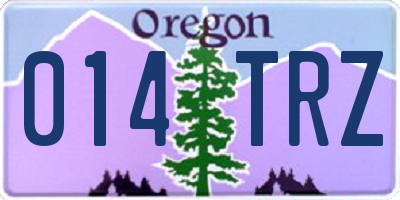 OR license plate 014TRZ