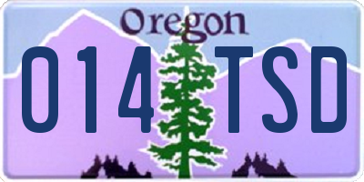 OR license plate 014TSD
