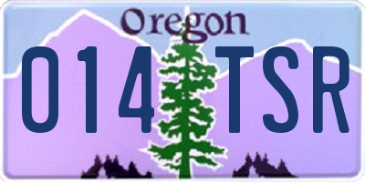 OR license plate 014TSR