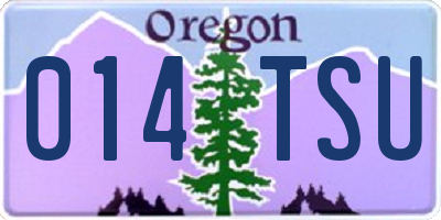 OR license plate 014TSU