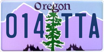OR license plate 014TTA