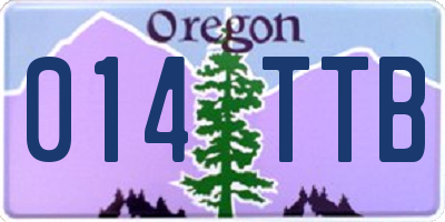 OR license plate 014TTB