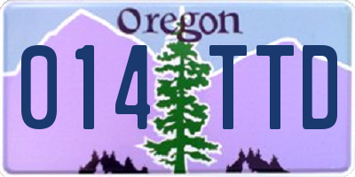 OR license plate 014TTD