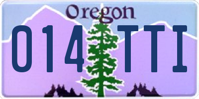 OR license plate 014TTI