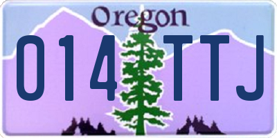 OR license plate 014TTJ