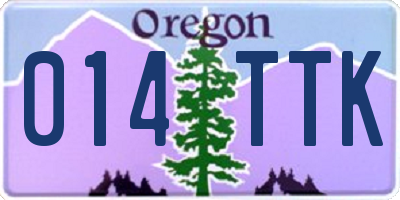 OR license plate 014TTK