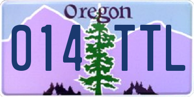 OR license plate 014TTL