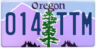 OR license plate 014TTM