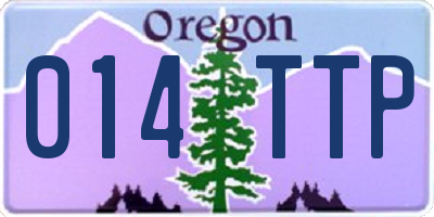 OR license plate 014TTP