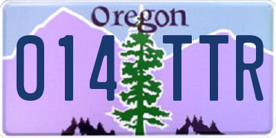 OR license plate 014TTR