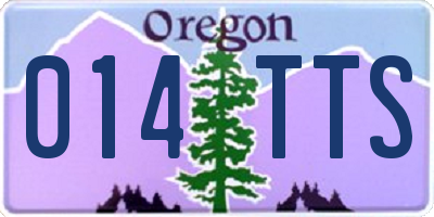 OR license plate 014TTS