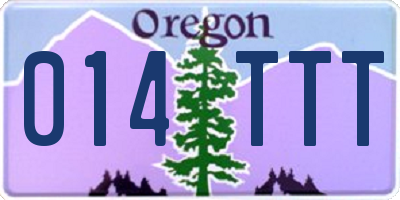 OR license plate 014TTT