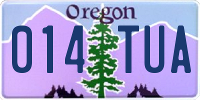 OR license plate 014TUA