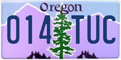 OR license plate 014TUC