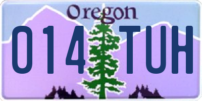OR license plate 014TUH