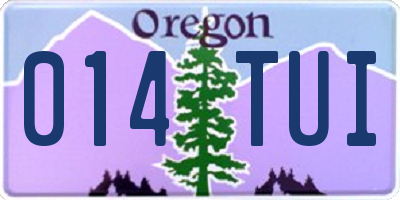OR license plate 014TUI