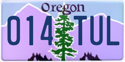 OR license plate 014TUL