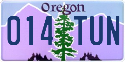 OR license plate 014TUN