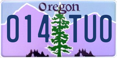 OR license plate 014TUO