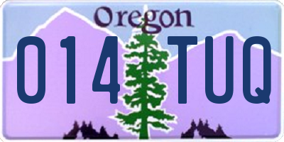 OR license plate 014TUQ