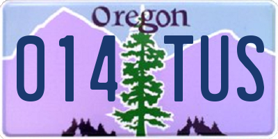 OR license plate 014TUS