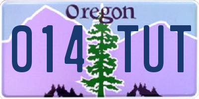 OR license plate 014TUT