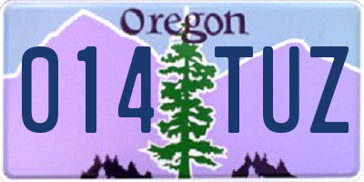 OR license plate 014TUZ