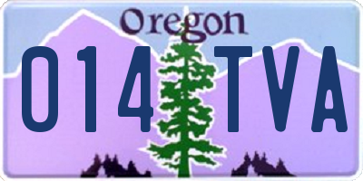 OR license plate 014TVA