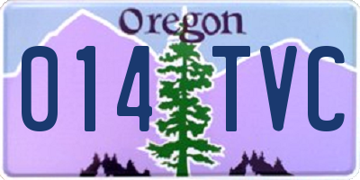 OR license plate 014TVC