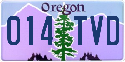 OR license plate 014TVD