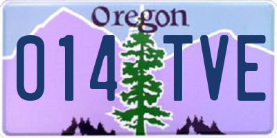 OR license plate 014TVE