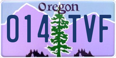 OR license plate 014TVF
