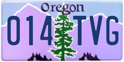 OR license plate 014TVG