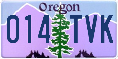 OR license plate 014TVK