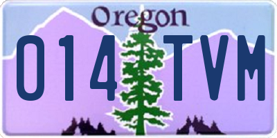 OR license plate 014TVM