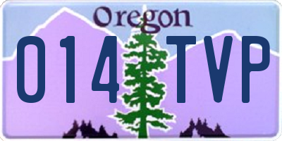 OR license plate 014TVP