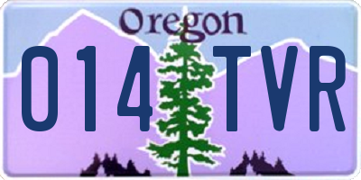 OR license plate 014TVR