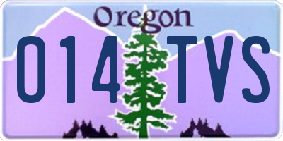 OR license plate 014TVS