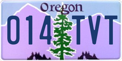 OR license plate 014TVT