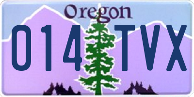 OR license plate 014TVX