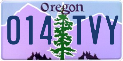 OR license plate 014TVY